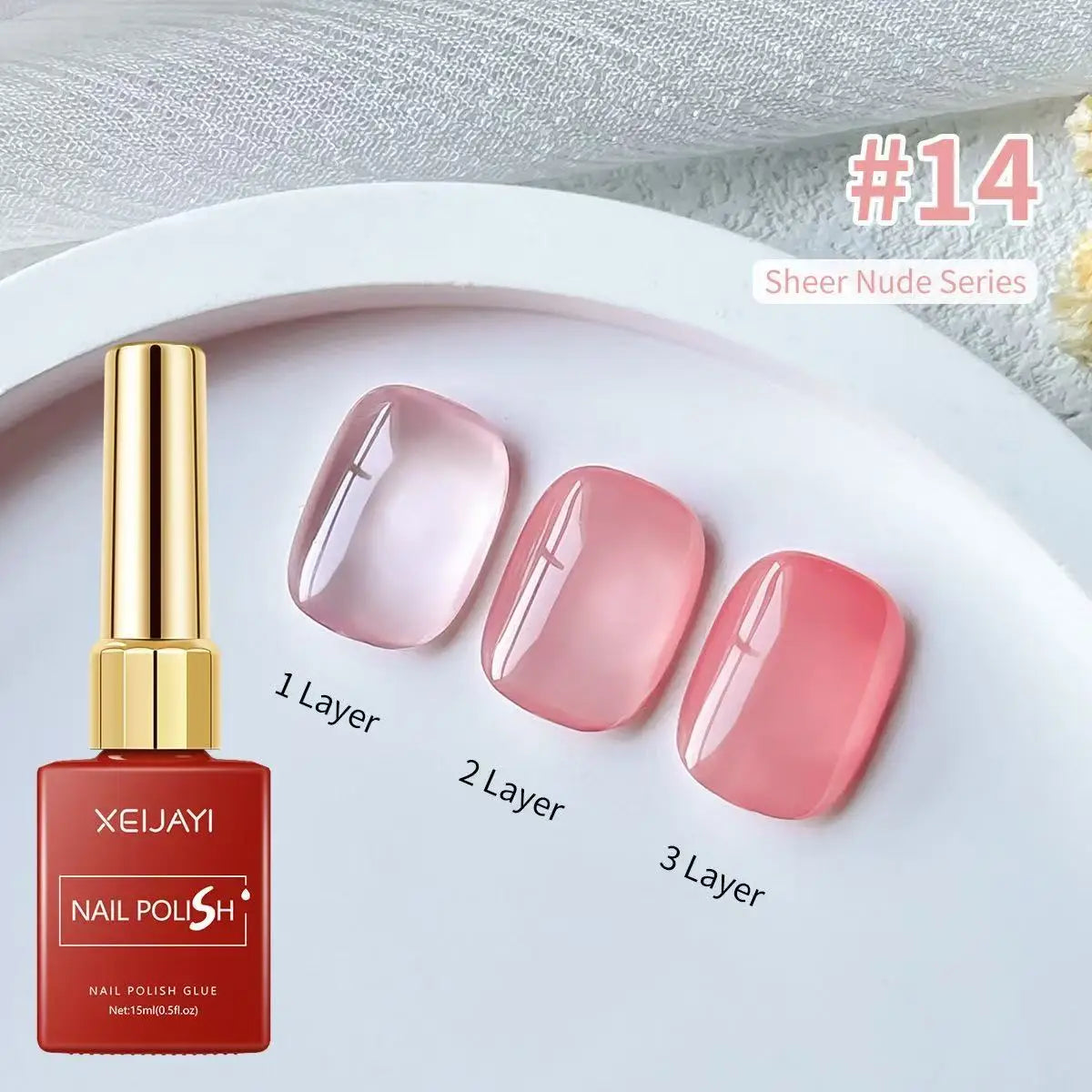 Venalisa 8-teiliges Set – 15ml Jelly Gel Nagellack mit Top Coat – Semi-permanente Maniküre