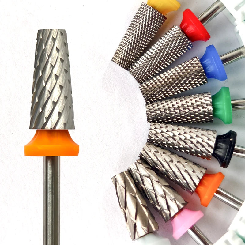 Tapered Barrel Fräserbit – Hartmetall (Tungsten), für Gelentfernung & Polieren (4XC, Gold)