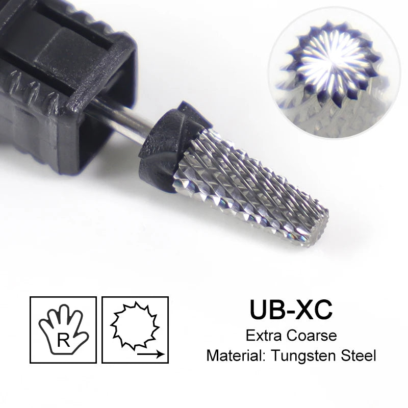 Tapered Barrel Fräserbit – Hartmetall (Tungsten), für Gelentfernung & Polieren (4XC, Gold)