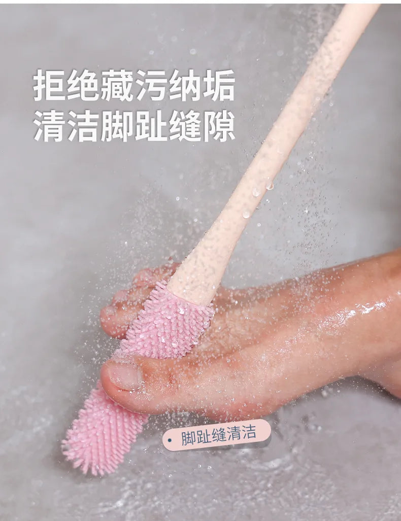 2er-Set Fußreinigungsbürsten mit langem Griff – Sanfte Peelingbürste für Dusche & Bad