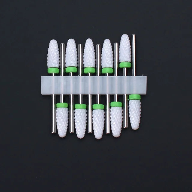 10 Stück Keramik Nagelfräser Set – Für elektrische Nagelfeile, Gelentfernung, Maniküre & Nagelhautpflege