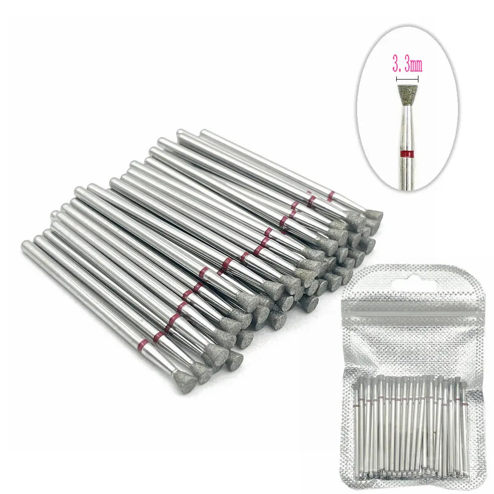50 Stück KN Series Diamantfräser Set – Inverted Cone Form, für elektrische Nagelfräser, Maniküre & Pediküre