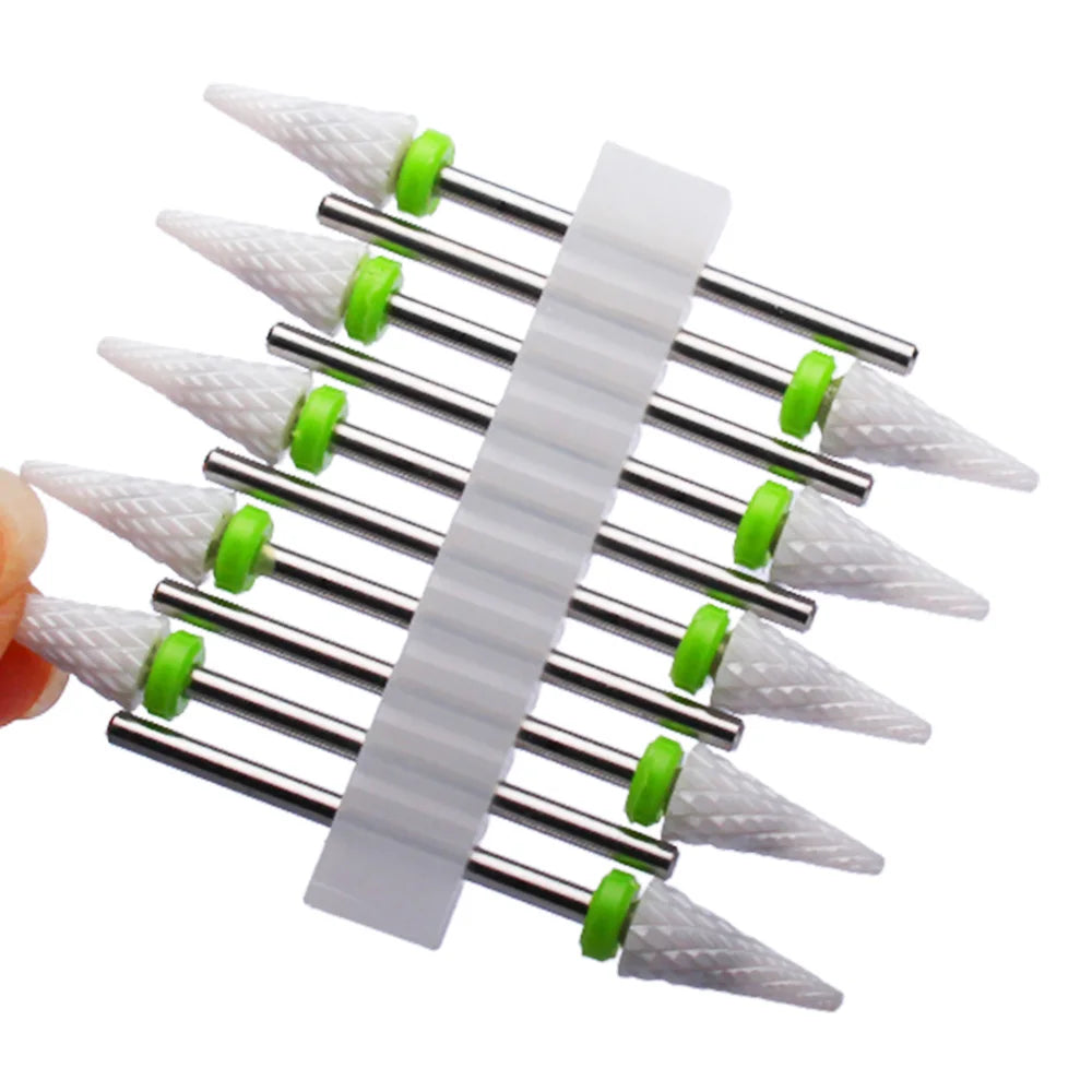 10tlg. Fräser Set für Maniküre – Hartmetall & Keramik Bits, Gel Entferner & Schleifer für elektrische Nagelfeilen