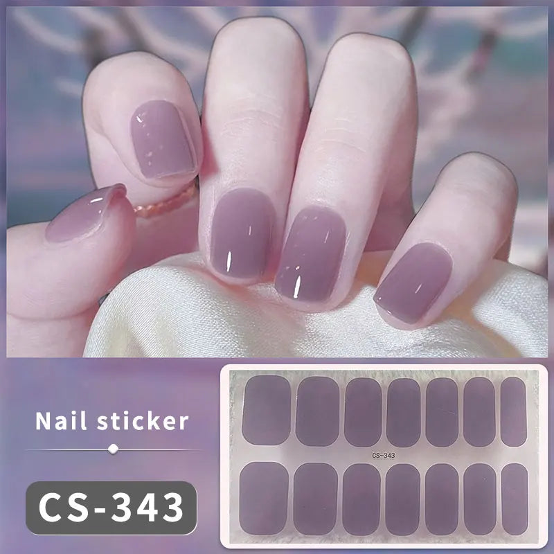 Fullcover Nail Sticker – Modische selbstklebende Nagelfolien mit Glitzer 2.