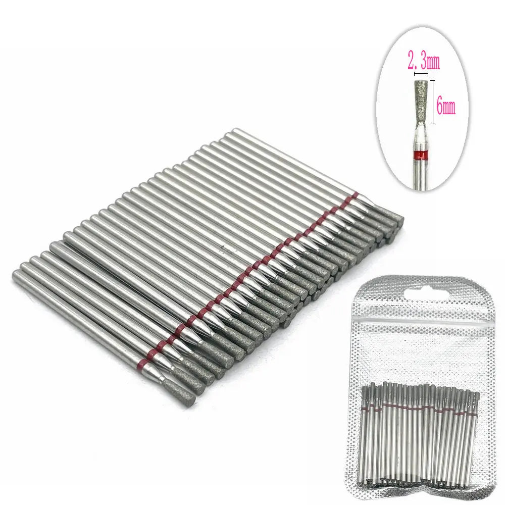 50 Stück KN Series Diamantfräser Set – Inverted Cone Form, für elektrische Nagelfräser, Maniküre & Pediküre