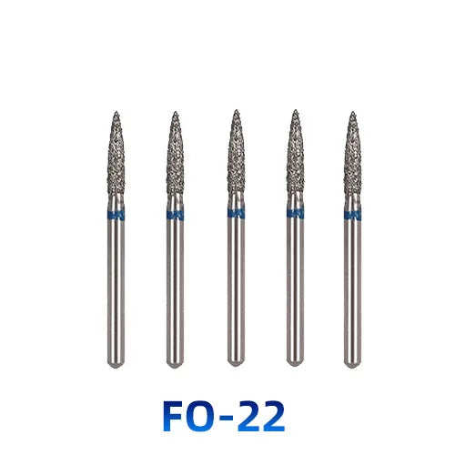 AZDENT Dental Diamantbohrer – 5 Stück, FG 1.6 mm, Medium für Turbine/High-Speed-Handstück 2
