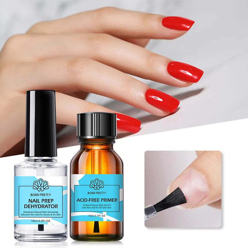 BORN PRETTY 15ml Primer & Base/Top Coat – Ohne UV-Lampe, schnelltrocknend