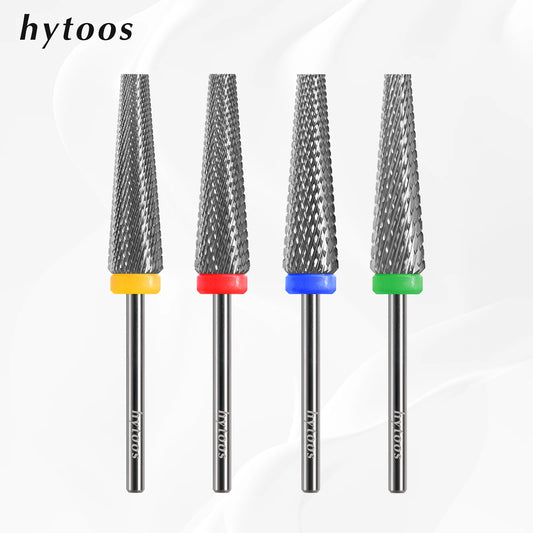 HYTOOS 5-in-1 Fräserbit – 24mm Karbid, Kegelkopf, Flat Top | Gel & Acryl Entferne