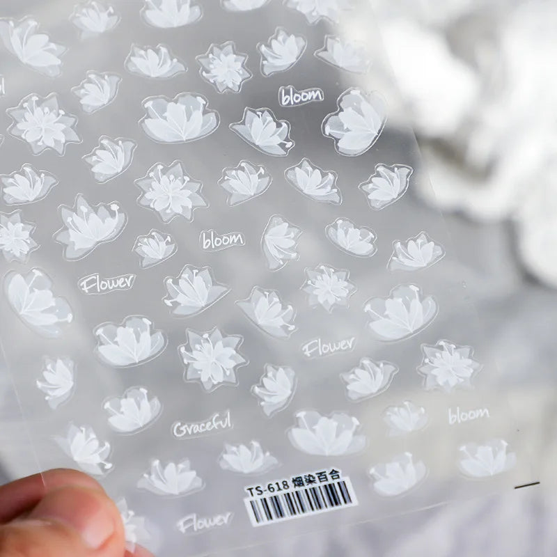 Sonnenblumen Nail Sticker – 3D Sommerblumen für kreative Nailart