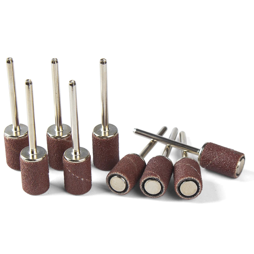 500 Stück Schleifhülsen Set – 80/120/180/240 Grit für Maniküre, Nagelfräser & Gelentfernung