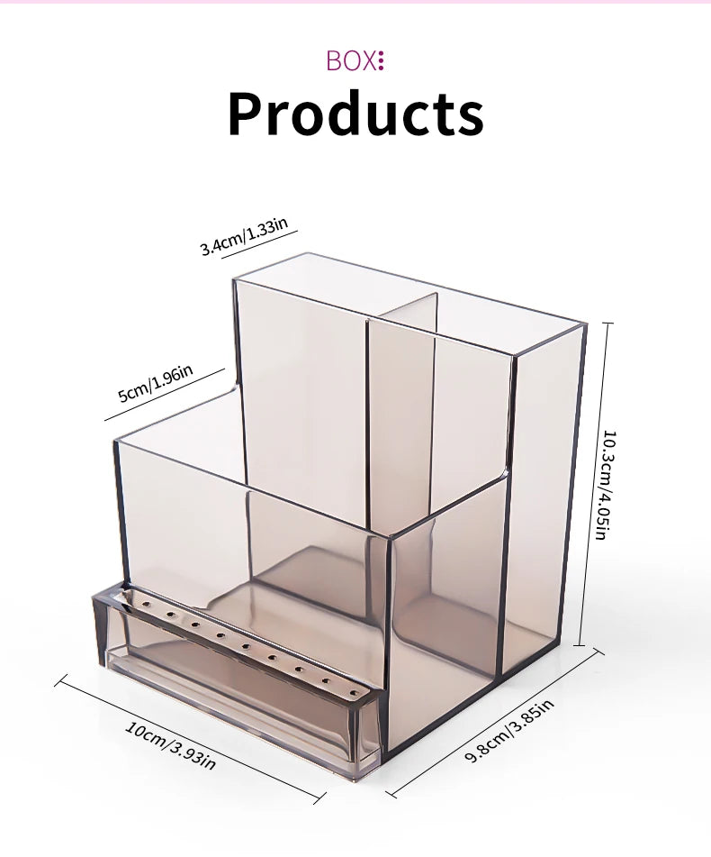 Acryl Organizer für Nagelzubehör – Aufbewahrungsbox für Fräser, Bits & Werkzeuge