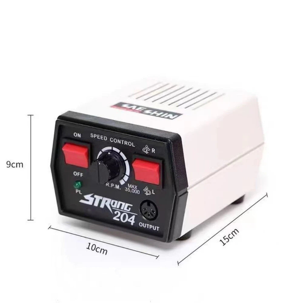 Elektrischer Nagelfräser STRONG 204 + 90 Basis & 102L Handstück – 65W