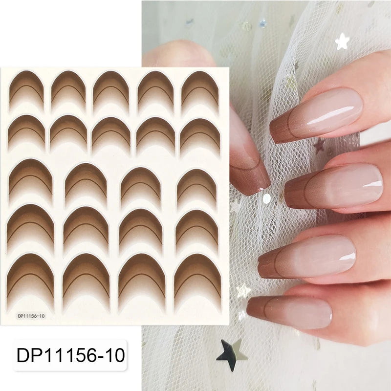 3D Schleifen Nagelsticker – Elegante Gold- & Farbbögen für French & Sommerdesigns