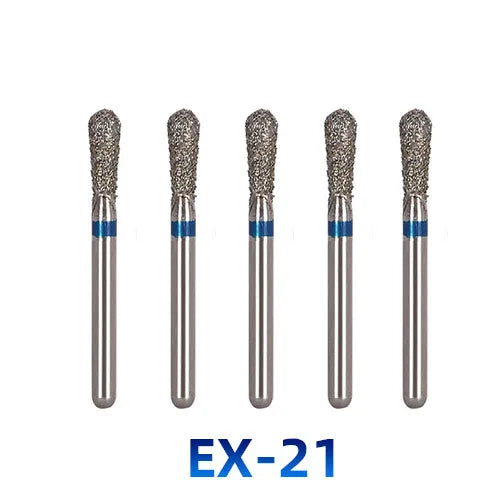 AZDENT Dental Diamantbohrer – 5 Stück, FG 1.6 mm, Medium für Turbine/High-Speed-Handstück 2