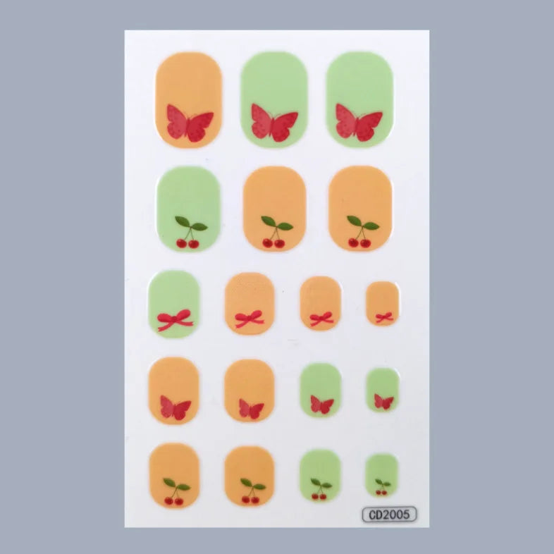 Little Princess Girls Nail Stickers Children DIY Cute Cartoon Animal Nail Decals Kids Manicure Polish Wrap Decors uñas postizas