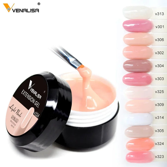 Venalisa 15ml UV Builder Gel – Cover Pink, Clear, Camouflage – für Nagelverlängerung & French