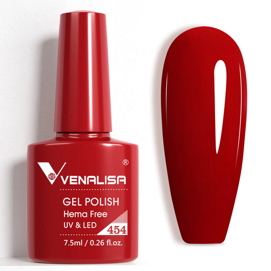 Venalisa Glitter Gel Polish – 7,5ml Rot, HEMA-frei, UV/LED, Semi-Permanent