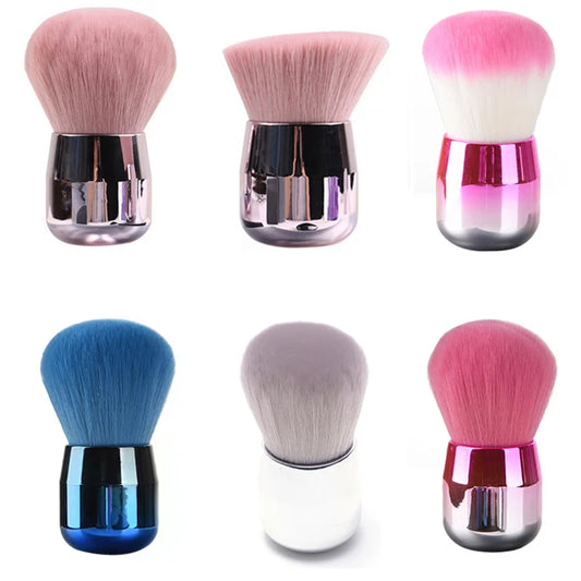 Staubbürste „Mushroom“ – Pinsel für Nagelstaub & Make-up, rund, 1 Stk
