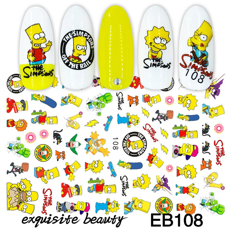 1 Bogen Mickey Mouse & Disney Nail Sticker – Cartoon Nail Art Aufkleber