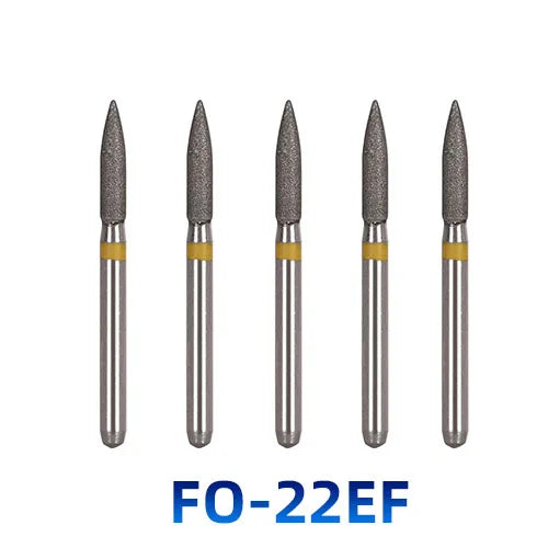 AZDENT Dental Diamantbohrer – 5 Stück, FG 1.6 mm, Medium für Turbine/High-Speed-Handstück 2