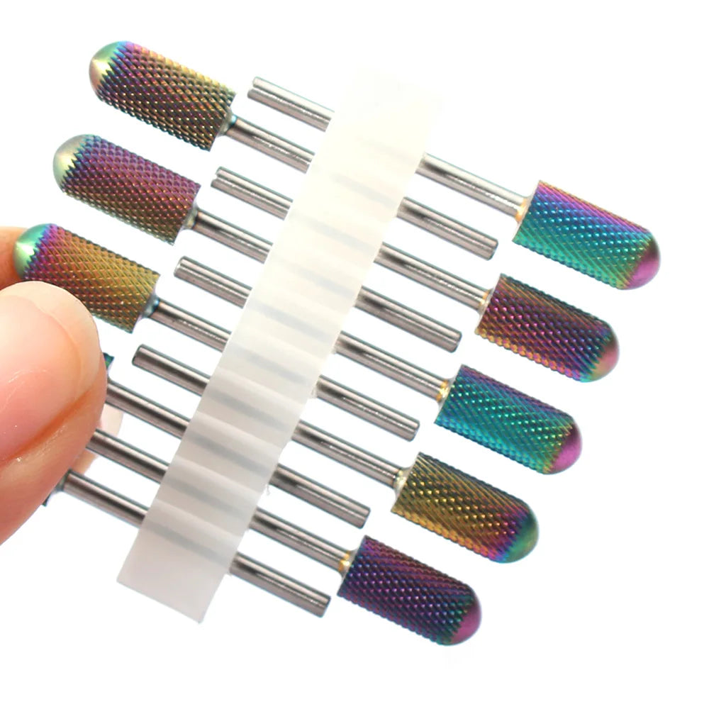 10tlg. Fräser Set für Maniküre – Hartmetall & Keramik Bits, Gel Entferner & Schleifer für elektrische Nagelfeilen