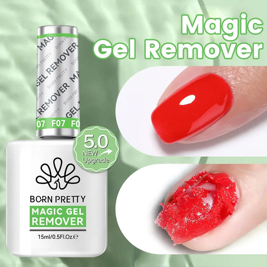 BORN PRETTY Gel Remover Set 15ml – UV-Lack Entferner + Nagelfeile & Pusher