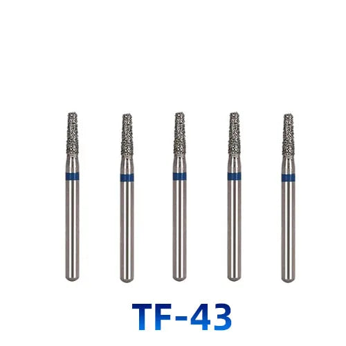 AZDENT Dental Diamantbohrer – 5 Stück, FG 1.6 mm, Medium für Turbine/High-Speed-Handstück