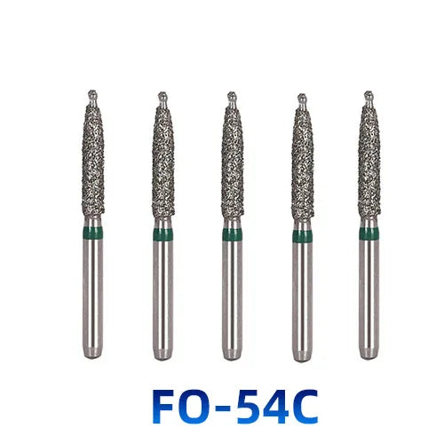 AZDENT Dental Diamantbohrer – 5 Stück, FG 1.6 mm, Medium für Turbine/High-Speed-Handstück