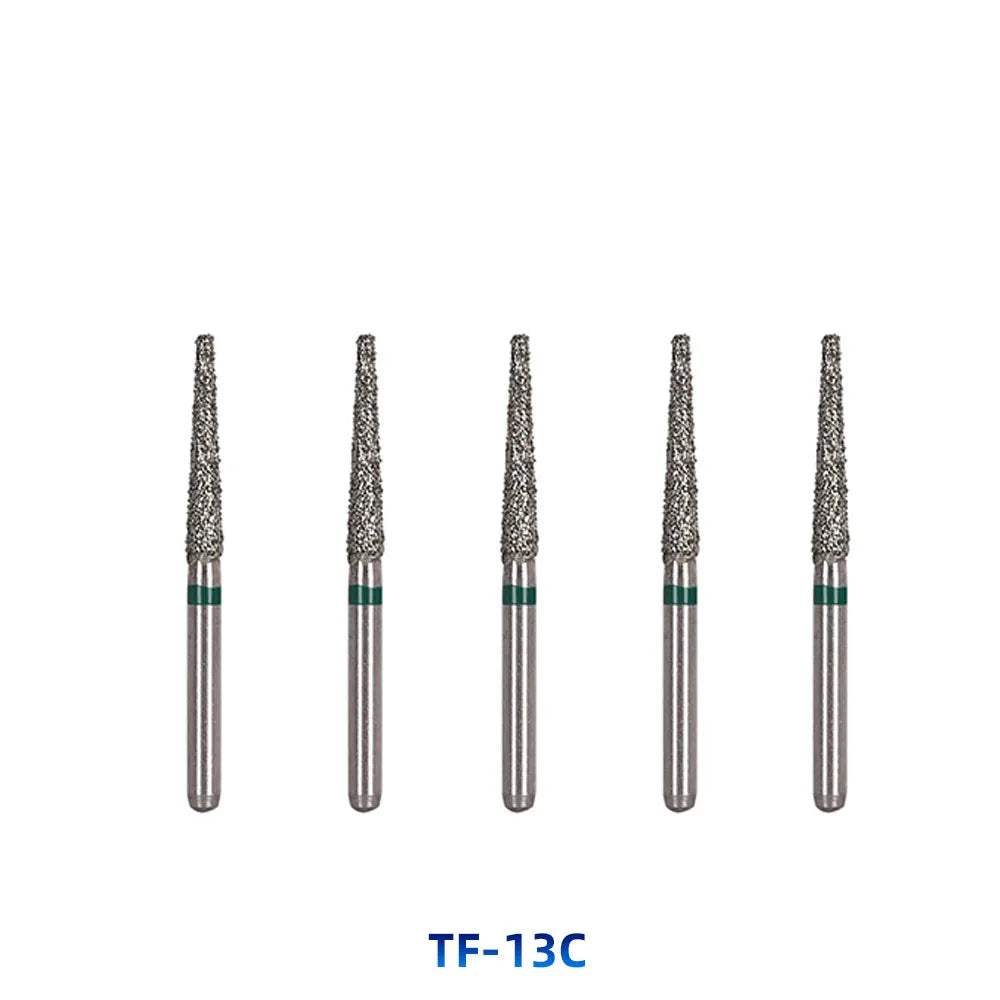 AZDENT Dental Diamantbohrer – 5 Stück, FG 1.6 mm, Medium für Turbine/High-Speed-Handstück