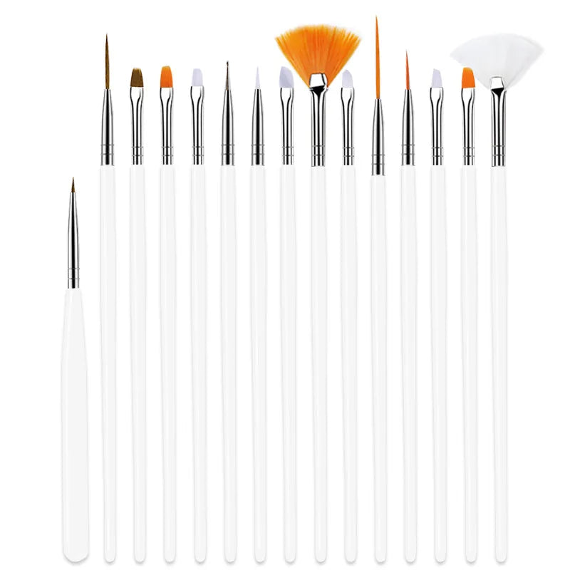 Nail Art Pinselset – 5/20 Stk für Malerei, Dotting, Liner & Acryl-Gel