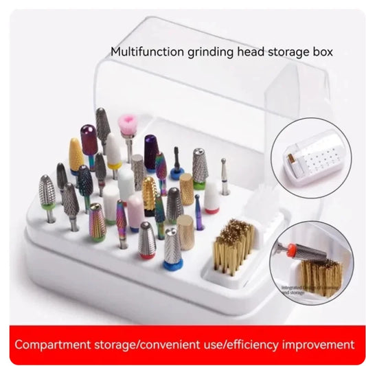 30-Loch Fräser-Organizer – Staubdichte Aufbewahrungsbox für Nailart-Bits & Aufsätze