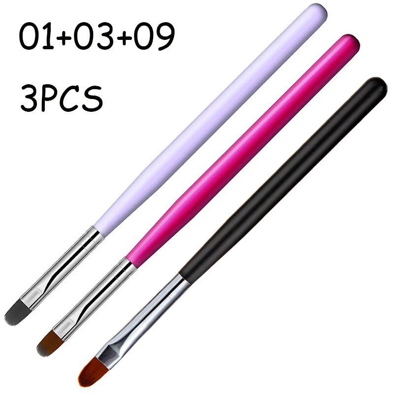Nail Art Pinsel Set (1–9 Stück) – für UV Gel, Acryl & 3D Nail Design