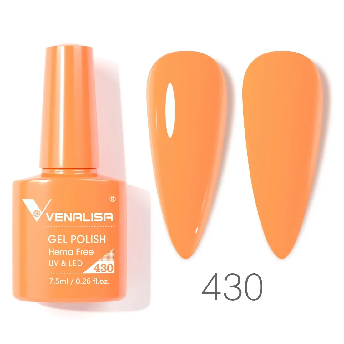 Venalisa Glitter Gel Polish – 7,5ml Rot, HEMA-frei, UV/LED, Semi-Permanent 1.
