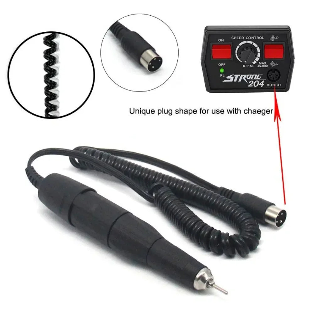Elektrischer Nagelfräser STRONG 204 + 90 Basis & 102L Handstück – 65W