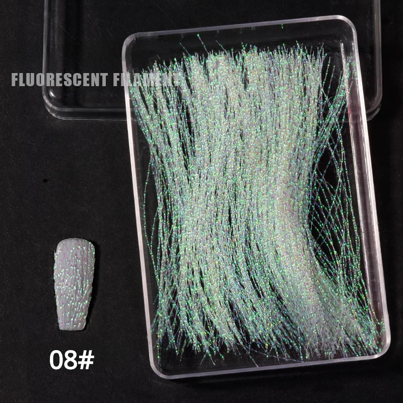Fluoreszierende Faserstreifen – Fiberglas für Nagelverlängerung & 3D Nagelkunst