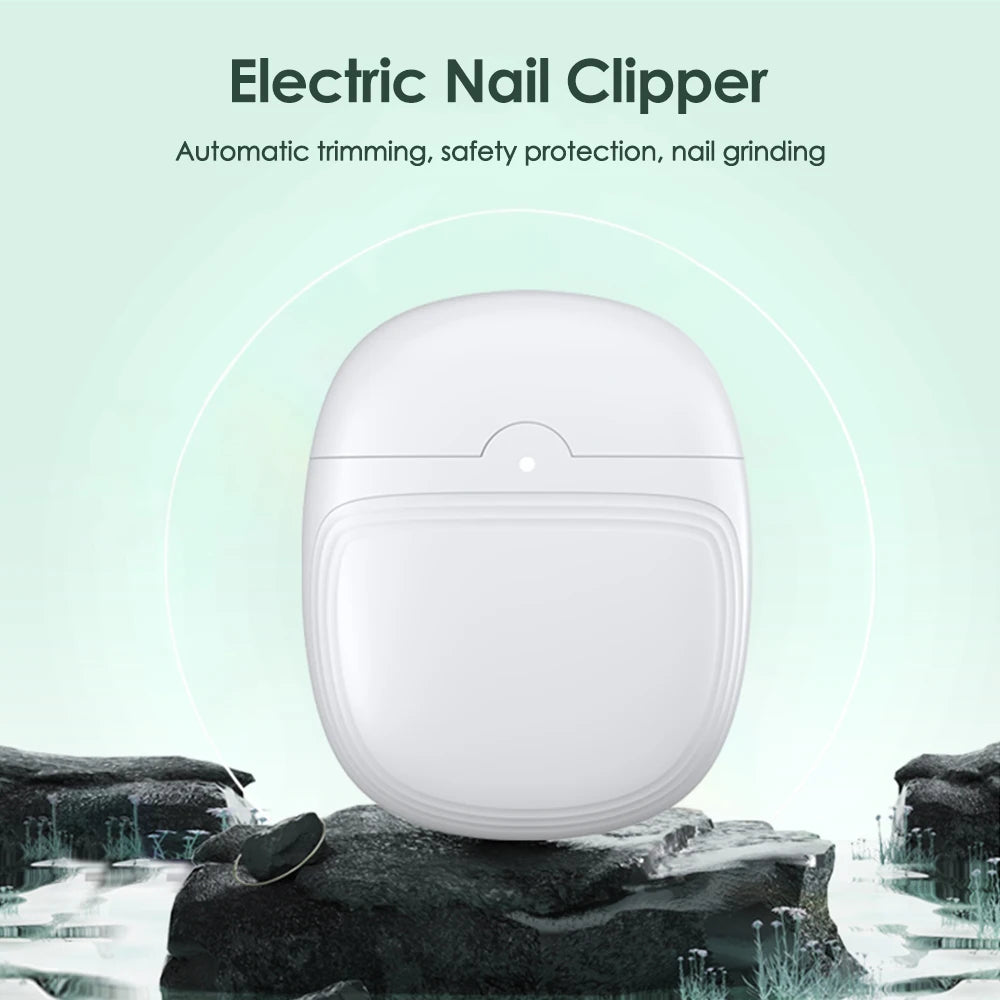 2-in-1 Elektrischer Nageltrimmer & Schleifer mit LED – Wiederaufladbar via USB, für Baby, Erwachsene & Senioren