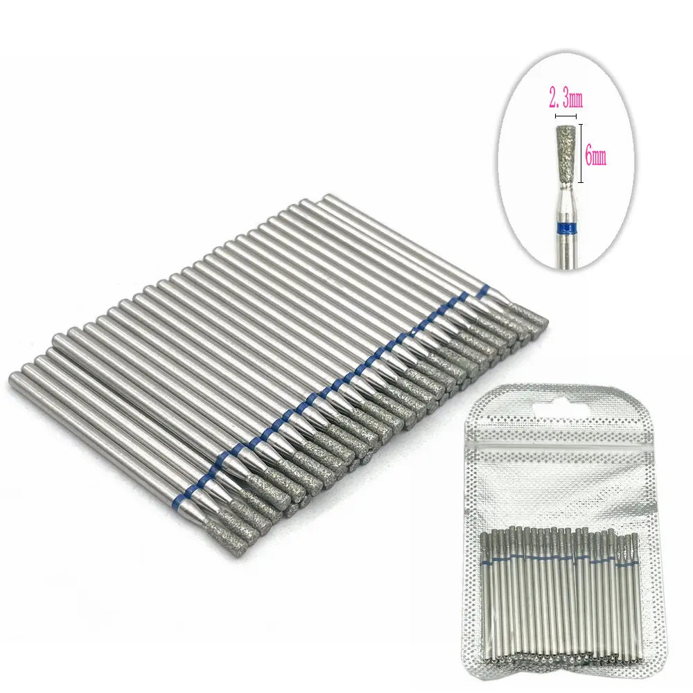 50 Stück KN Series Diamantfräser Set – Inverted Cone Form, für elektrische Nagelfräser, Maniküre & Pediküre