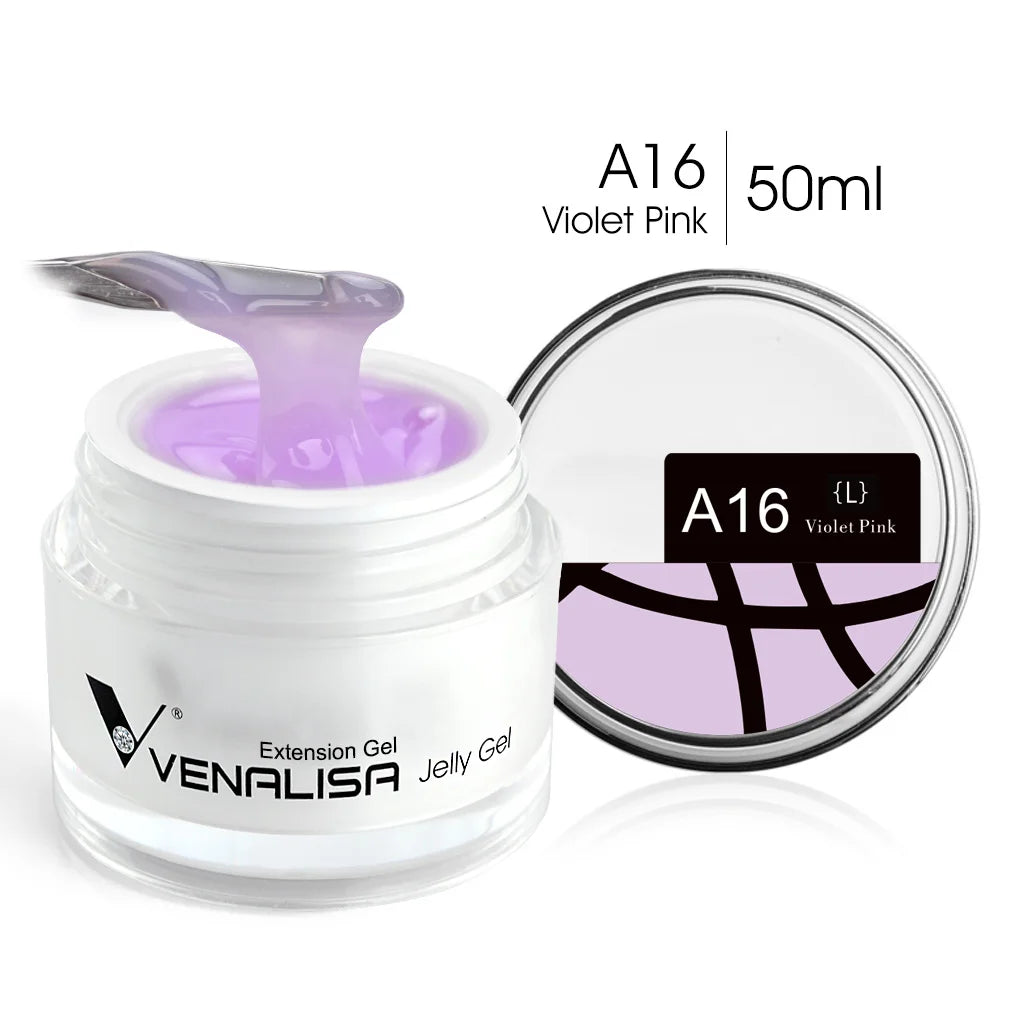 Venalisa Builder Jelly Gel – 50ml Rose Pink, Selbstglättend, UV/LED