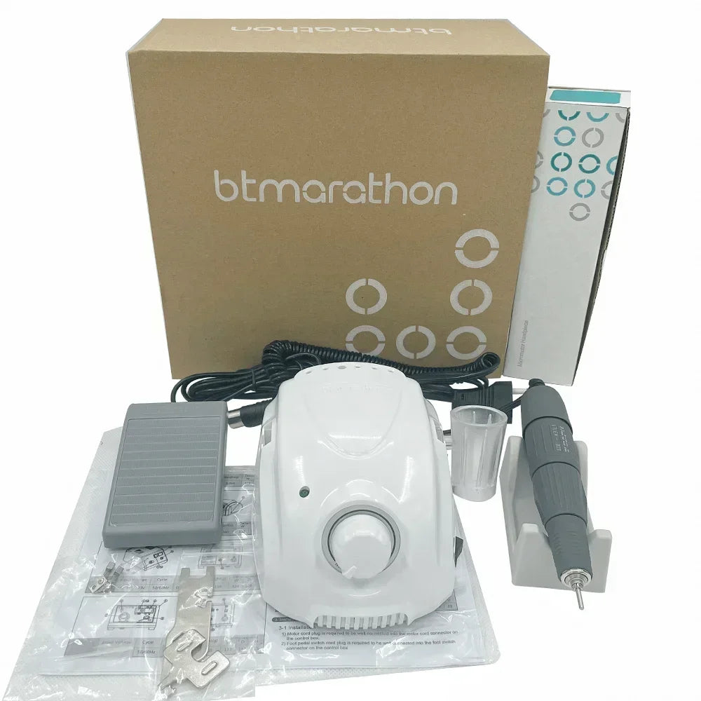 Strong 210 – Professionelle elektrische Nagelfräse 65W, 35000 U/Min, H200 Handstück, Steuerbox 30V