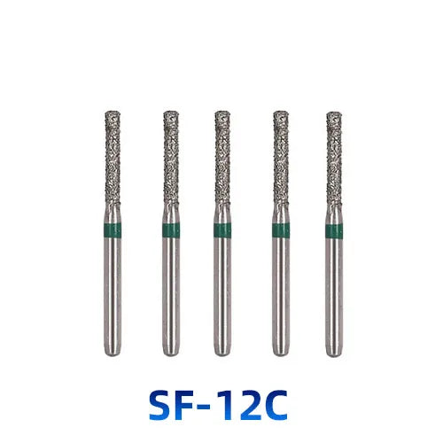 AZDENT Dental Diamantbohrer – 5 Stück, FG 1.6 mm, Medium für Turbine/High-Speed-Handstück 2