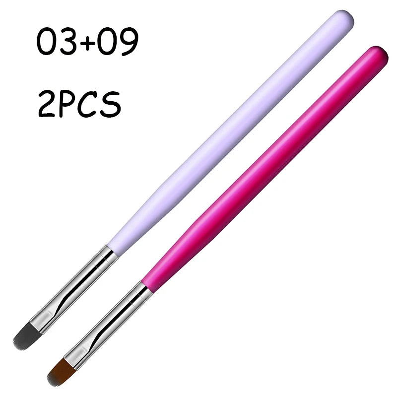 Nail Art Pinsel Set (1–9 Stück) – für UV Gel, Acryl & 3D Nail Design