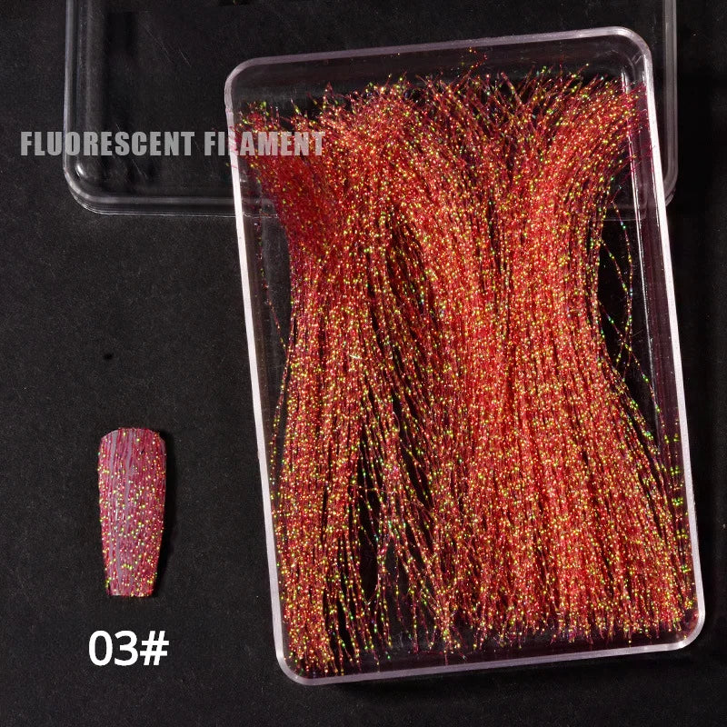 Fluoreszierende Faserstreifen – Fiberglas für Nagelverlängerung & 3D Nagelkunst