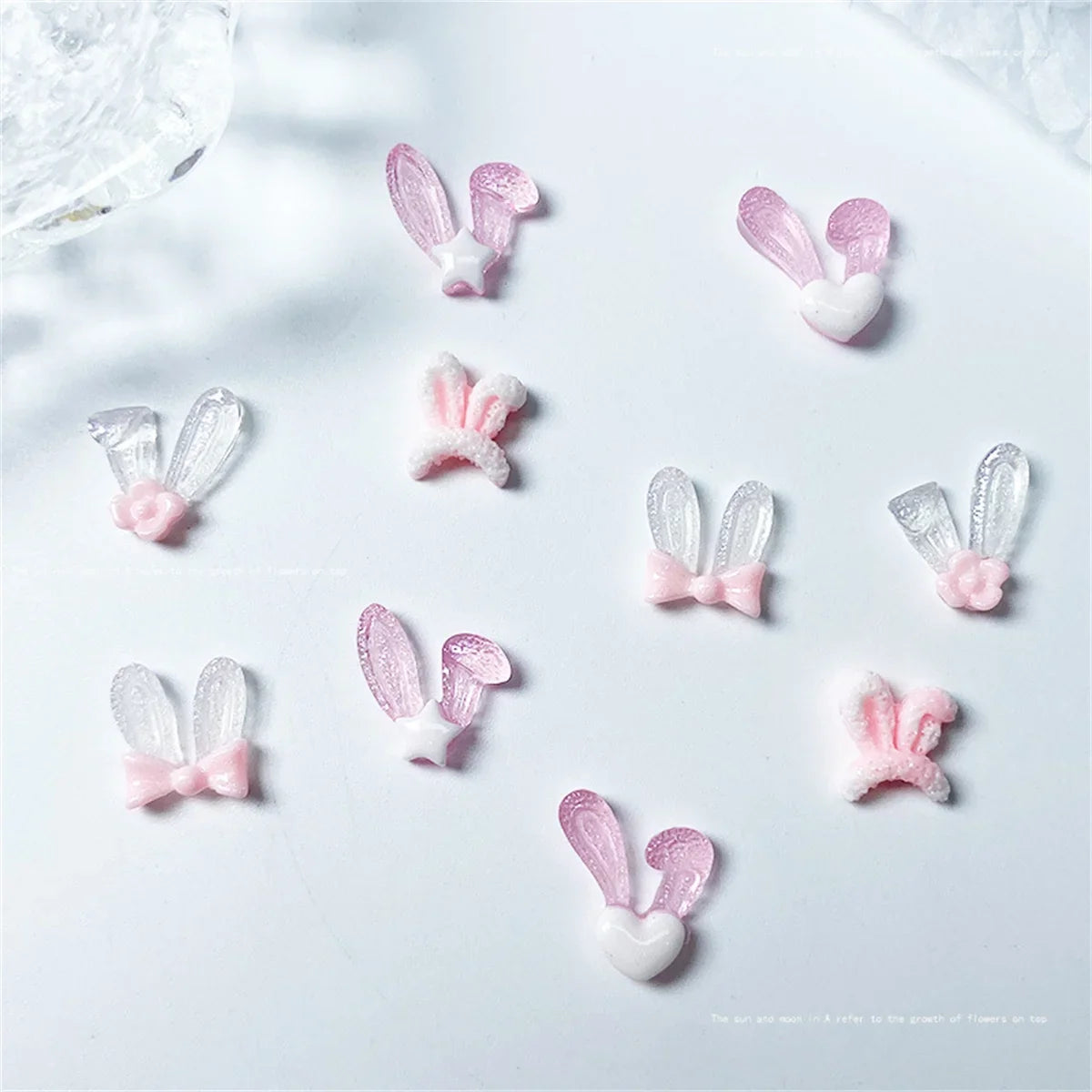 3D Nail Charms „Camellia“ – 20x Rosa Resin-Blumen für Aurora-Design