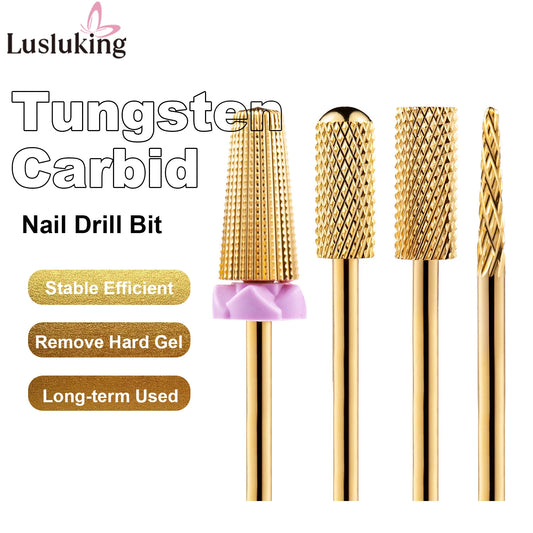 5-in-1 Hartmetall Nagelfräser-Set – Gold (Tungsten Carbide)