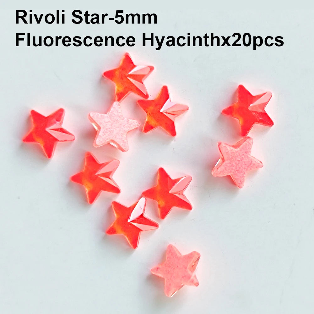 20 Stk Rivoli Stern-Strass – 5 mm Deko-Steine für Nail Art & DIY