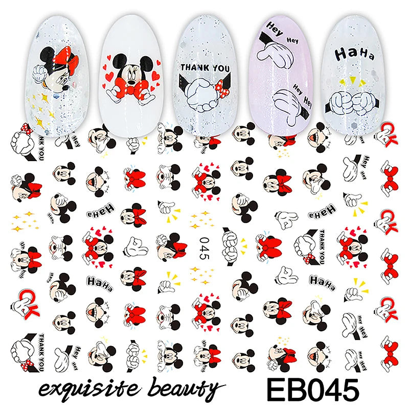 1 Bogen Mickey Mouse & Disney Nail Sticker – Cartoon Nail Art Aufkleber