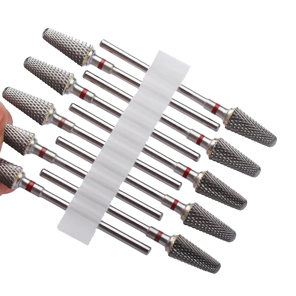 10tlg. Fräser Set für Maniküre – Hartmetall & Keramik Bits, Gel Entferner & Schleifer für elektrische Nagelfeilen