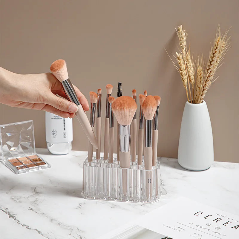 Acryl-Organizer mit 26 Löchern – Halter für Nailart-Pinsel & Kosmetik-Tools
