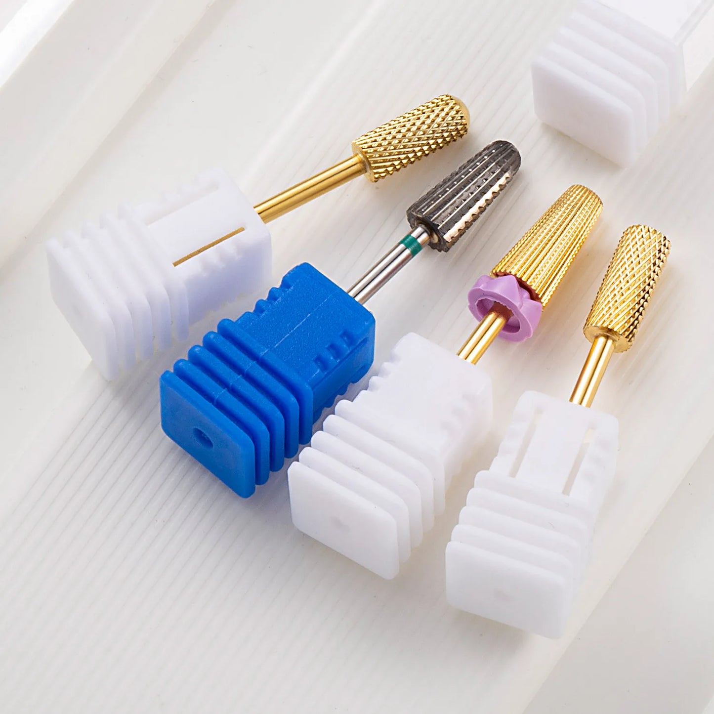 5-in-1 Hartmetall Nagelfräser-Set – Gold (Tungsten Carbide)