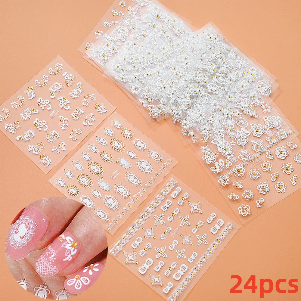 Kinder Nagelsticker „Häschen & Glitzer“ – 30 Stk Cartoon Nail Art mit Pailletten